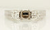 14k white gold 3 stone diamond engagement ring semi mount 0.46ctw sz 8.25 6.98g