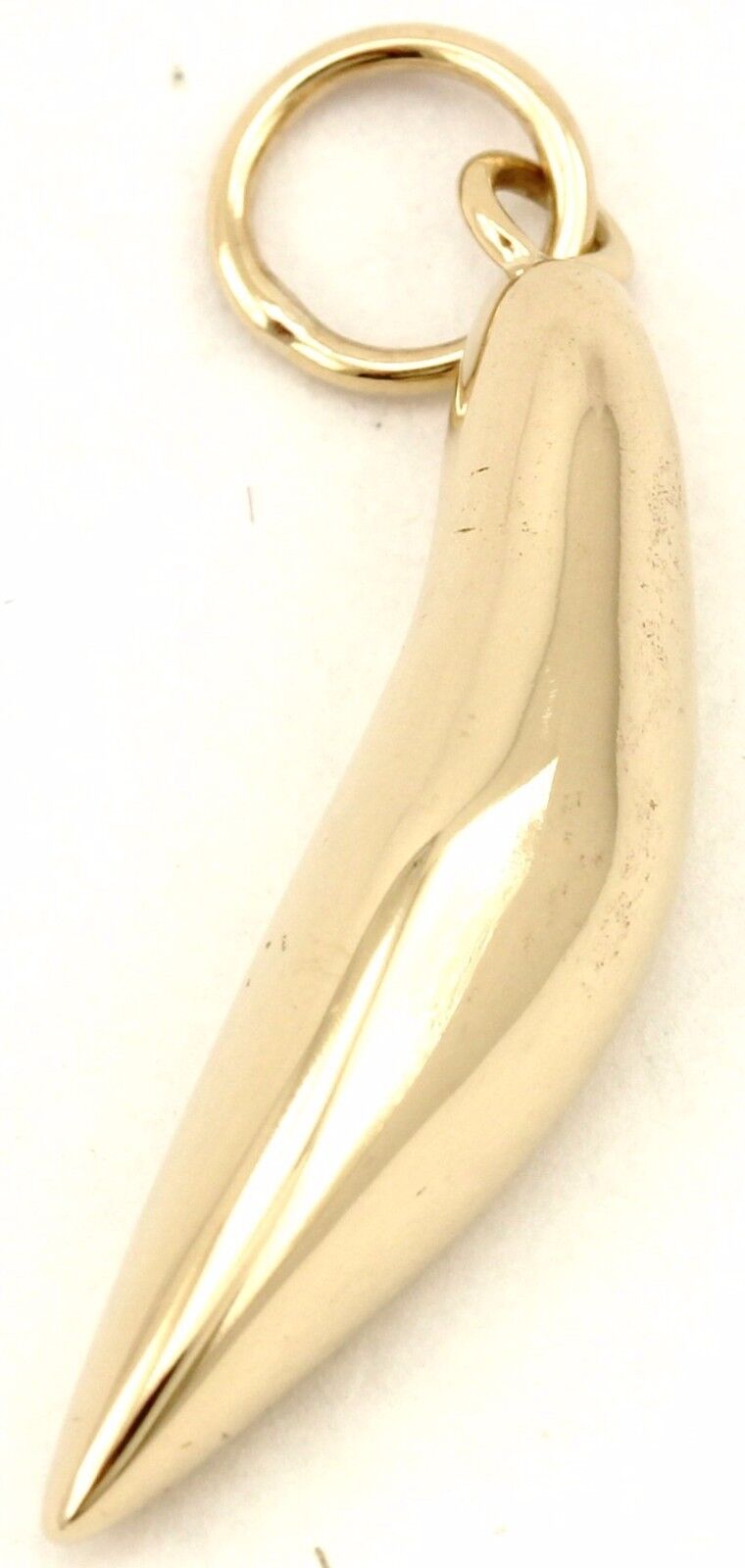 10k yellow gold 1.25 inch Cornicello Good Luck Horn estate vintage 4.92 grams