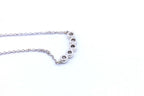 14k white gold 0.29ctw 5 round diamond pendant necklace chain 18 inch 2.4g new