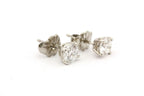platinum round brilliant solitaire diamond stud earrings 4.8mm 0.84ctw 1.41g