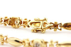 18k yellow gold 0.56ctw round diamond bracelet 7 inch 5mm 10.30g vintage estate