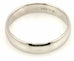 14k white gold Men's 5mm low dome wedding band size 12 ring 5.51 grams NEW