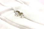 platinum round brilliant solitaire diamond stud earrings 4.8mm 0.84ctw 1.41g