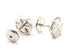Platinum 18k white gold 1.80ctw triangle diamond hexagon stud earrings 2.5dwt