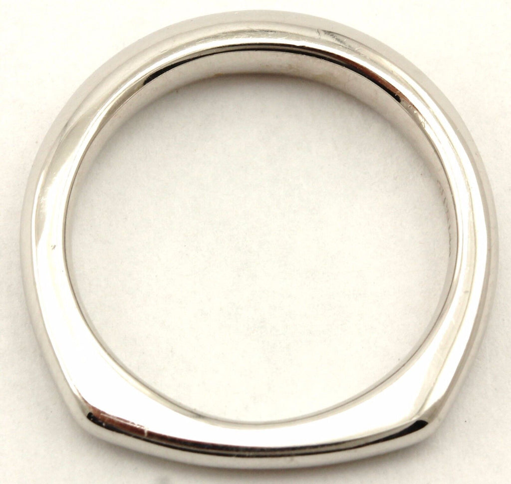 Women's 14k white gold size 7 square bottom wedding band 3.3mm comfort ring 4.95grams