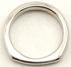 Women's 14k white gold size 7 square bottom wedding band 3.3mm comfort ring 4.95grams