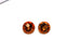 matched pair loose gemstones orange citrine 8mm round checkerboard 4.01ctw new