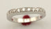 14k white gold 0.41ctw round diamond curved wedding band enhancer size 5.5 NEW