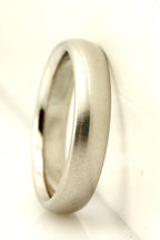 14k white gold Men's 5mm size 10 satin finish domed wedding band ring 8.16g NEW