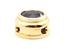 14k yellow gold 7mm round brilliant lab created blue sapphire pendant 2.7g new