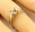Platinum Solitaire Engagement Ring Setting Deco Engraved Cathedral Square Shank