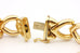 14k two tone gold chevron heart bracelet 7.5 inch 13.75mm 23.07g vintage ITALY