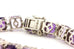 925 sterling silver 47.25ctw 8mm purple amethyst bracelet 7.5 inch 25.17g estate