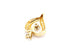 14k yellow gold 0.57ctw round diamond heart love pendant 3.48g estate vintage