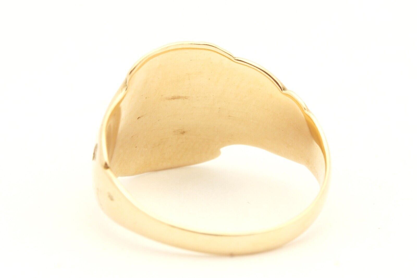 10k yellow gold signet ring band size 8.25 4.90g engraved monogram vintage