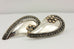925 sterling silver teardrop stud earrings granulation estate vintage 45x23mm