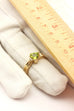 14k yellow gold green peridot diamond ring band size 8.5 4.67g vintage estate