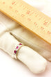platinum pink sapphire diamond 4mm wedding anniversary band ring size 5.75 7.2g