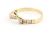18k gold tritone chevron band ring size 4.75 1.38g estate vintage