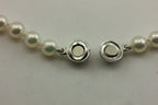 14k white gold 16 inch round white cultured pearl 7-7.5mm strand necklace NEW