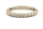 Platinum .60ctw round white diamond eternity wedding band size 6 ring NEW