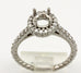 Platinum 1ct round diamond 0.34ctw halo twist band engagement ring semimount NEW