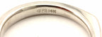 Women's 14k white gold size 7 square bottom wedding band 3.3mm comfort ring 4.95grams