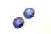 Reconstituted Blue Sapphire 7mm rounds matched pair 2.32ctw new loose gemstone