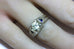 18k white gold man's ring strontium titanate triangle lab sapphires 7.3g size 10