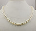 14k white gold 18" 5.5-7mm round Akoya cultured pearl strand necklace estate
