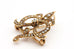 14k yellow gold fleur de lis pendant pin brooch diamond pearl 3.03g vintage