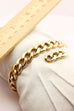 14k yellow gold 7.5 inch 10.8mm hollow curb chain bracelet 24.38g estate vintage