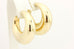 14k yellow gold drop dangle hoop earrings hollow 1.25 inch 15.18g vintage estate