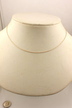 14k pink gold rose gold 16" 0.85mm RAZO chain necklace lobster clasp 2.18g 15654