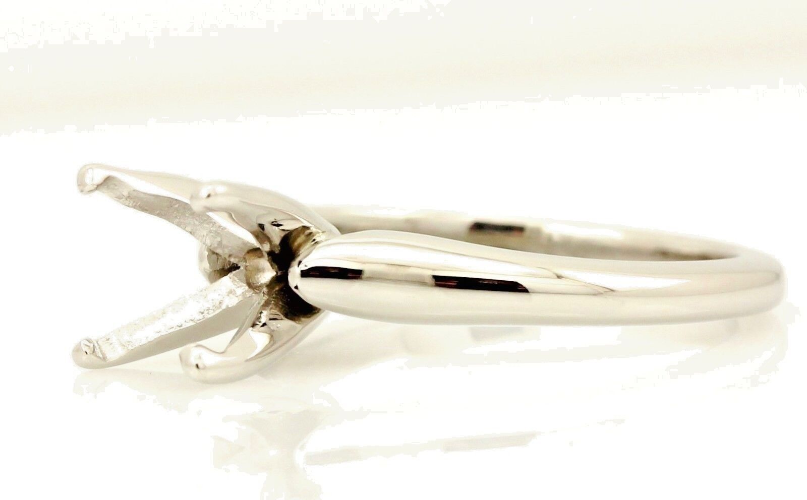 Jabel 7mm round 1.25ct 900 platinum solitaire engagement ring setting 4.48g