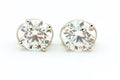14k white gold 2.00ctw 6.4mm round diamond lab-created stud earrings IGI D VS1