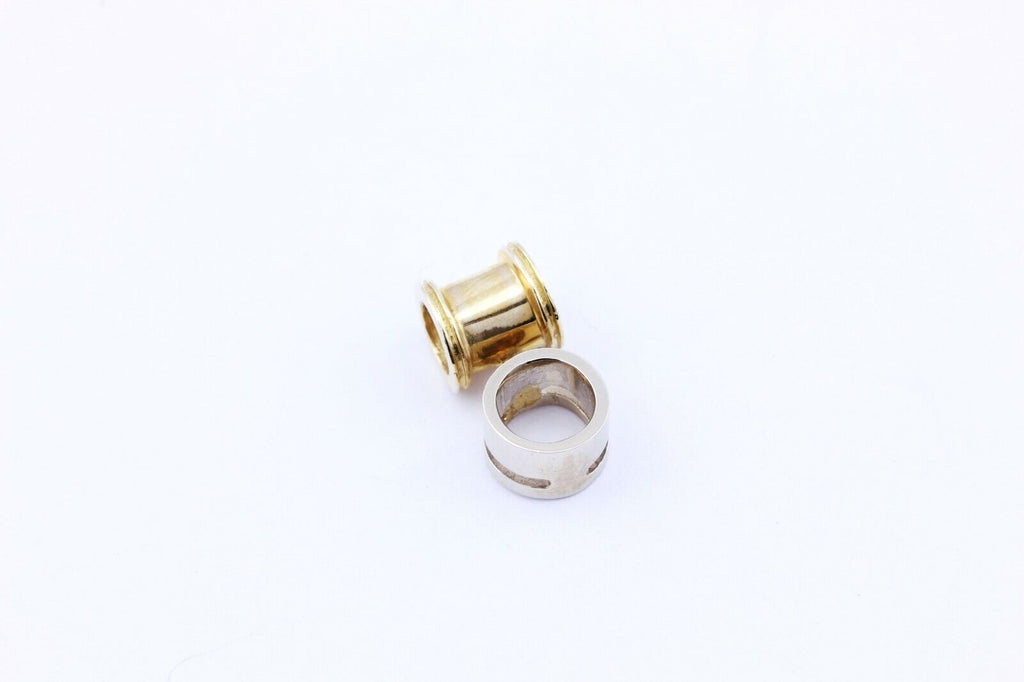 14k gold slide pendant setting 6.3mm round mount 3.4g findings 5.5mm chain hole