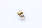 14k gold slide pendant setting 6.3mm round mount 3.4g findings 5.5mm chain hole