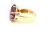 10k yellow gold 11ct purple amethyst pear shape ring size 7.5 7.46g vintage