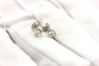 platinum 1.04ctw round brilliant diamond solitaire stud earrings 1.4g