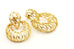 14k yellow gold drop dangle pierced earrings 1.5 inch 10.53g vintage estate