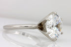 platinum 11.5mm round brilliant cubic zirconia solitaire engagement ring 7.65g
