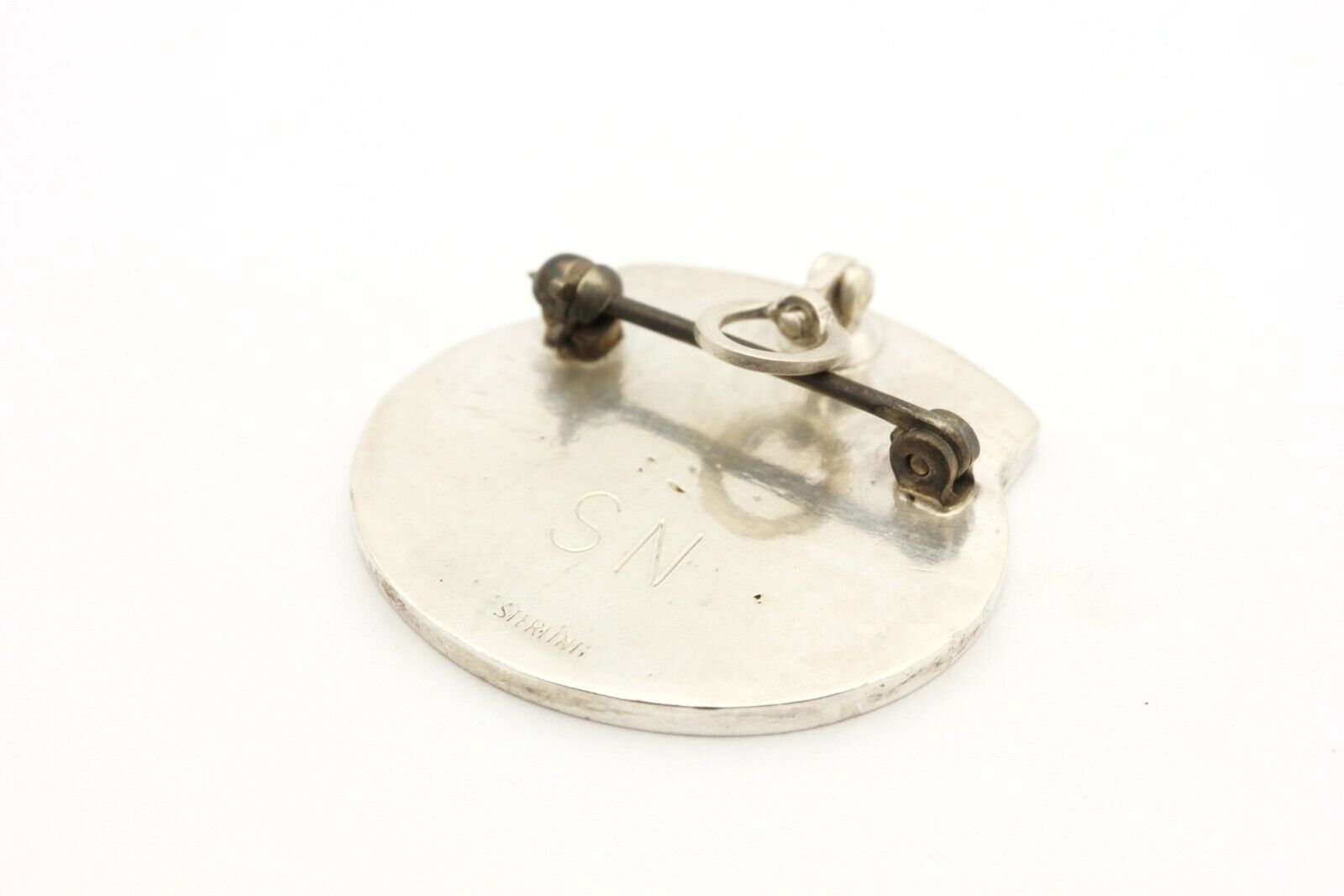 sterling silver ICAPP college pin pendant brooch 1 inch 6.44g estate vintage