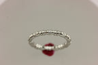 Platinum nine round diamond bamboo wedding band 2.6mm size 6.25 ring NEW 4.51 gr