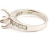 Platinum engagement ring semimount setting 6.8mm cushion .26ctw diamond accents