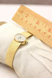 Angelus 14k yellow gold diamond wrist watch 6.5 inch mesh SWISS 17 JEWELS 17g