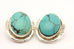 sterling silver natural turquoise spiderweb matrix clip on earrings 12.6g 30ctw