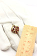 14k yellow gold 2.25ctw pear shape red ruby slide pendant 0.75 inch 3.90g estate