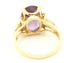 14k yellow gold 5ct oval purple amethyst 0.10ctw diamond ring sisze 8.5 4.96g