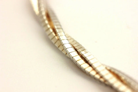 925 sterling silver twist box chain necklace collar 18 inch 3mm 18.7g lobster